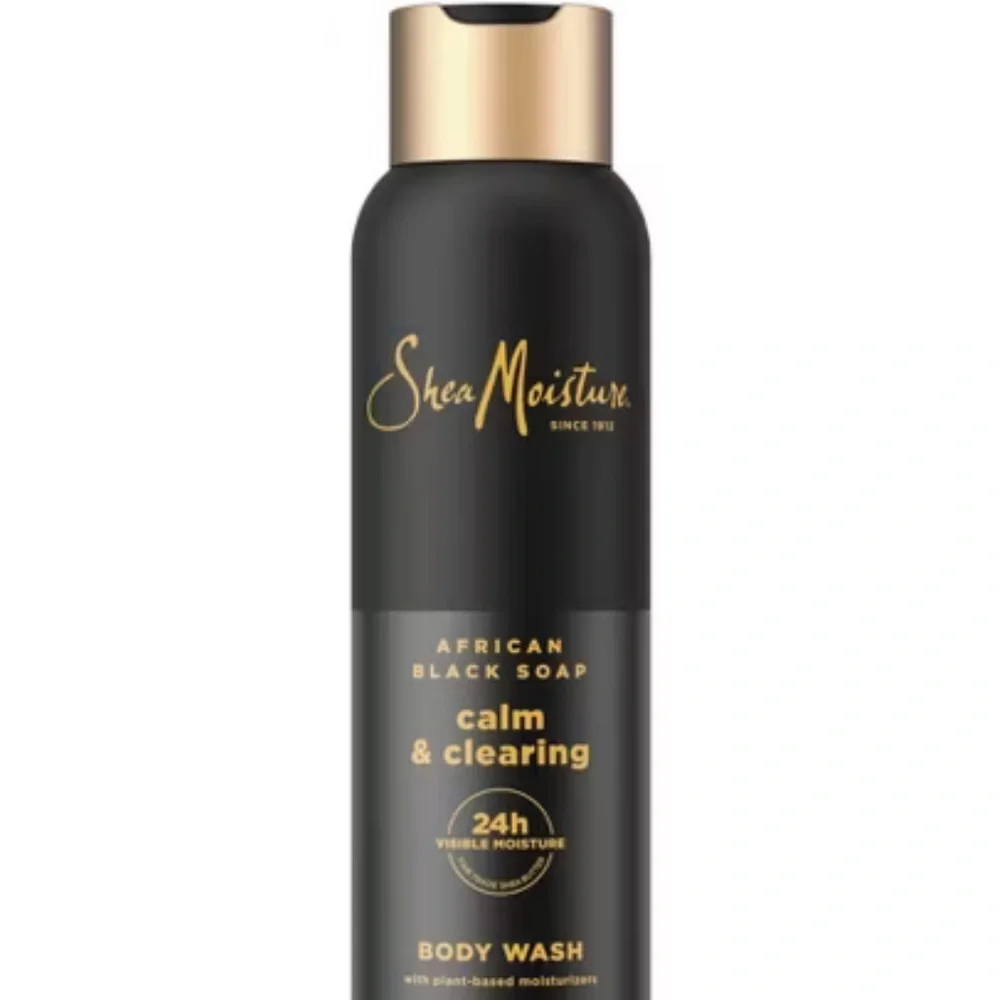 SHEA MOISTURE Body Wash Calm & Clearing African Black Soap 3oz NIP